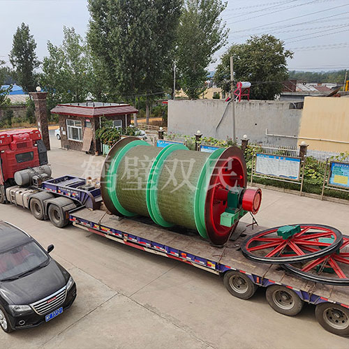 雙筒2.5米單繩纏繞式礦井提升機發貨！